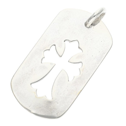 Chrome Hearts D TAG LRG CO CRS Silver Dog Tag Necklace Size ONE SIZE
