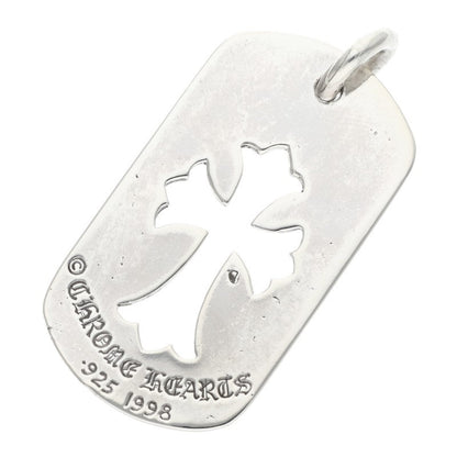 Chrome Hearts D TAG LRG CO CRS Silver Dog Tag Necklace Size ONE SIZE