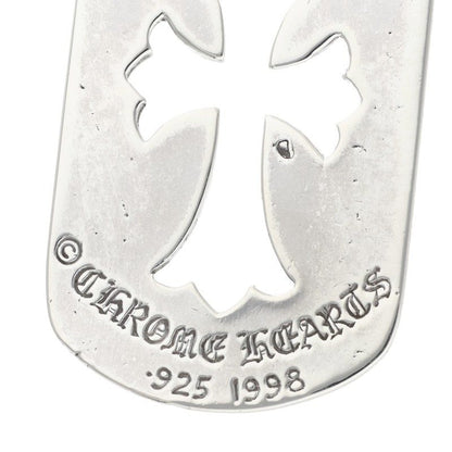 Chrome Hearts D TAG LRG CO CRS Silver Dog Tag Necklace Size ONE SIZE