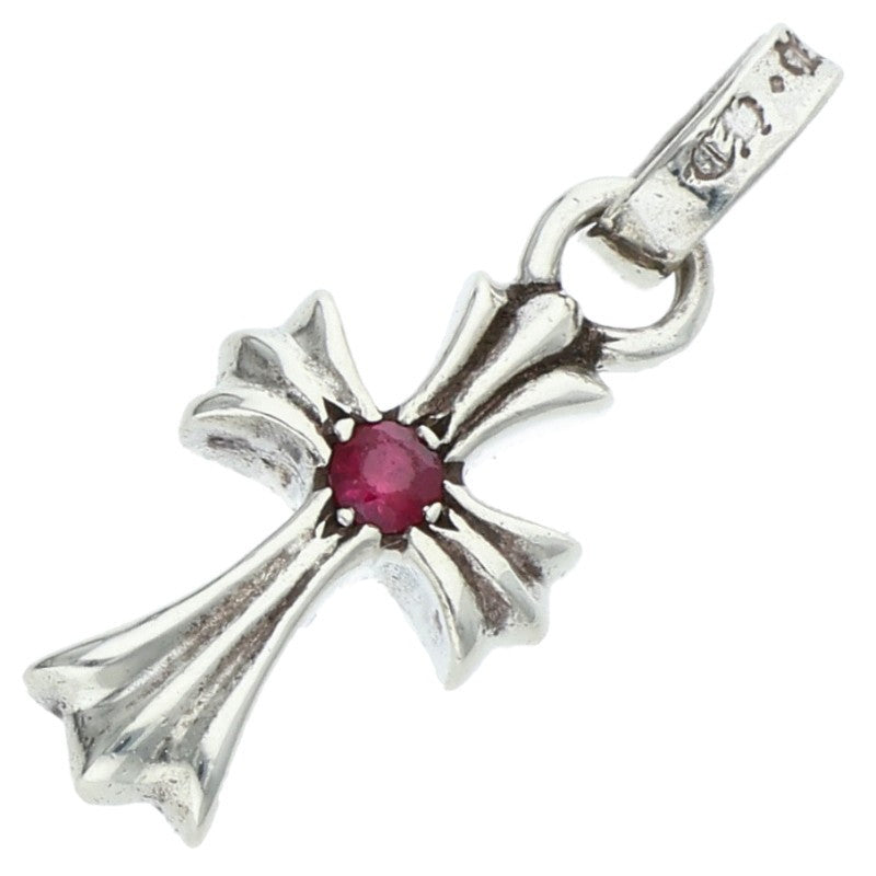 Chrome Hearts CRS Baby Fat Ruby Silver 925 Necklace