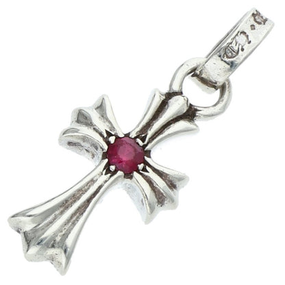 Chrome Hearts CRS Baby Fat Ruby Silver 925 Necklace