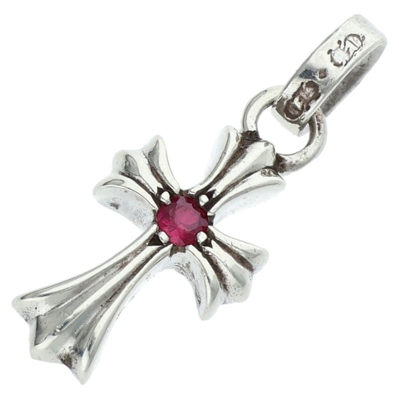 Chrome Hearts CRS Baby Fat Ruby Silver 925 Necklace