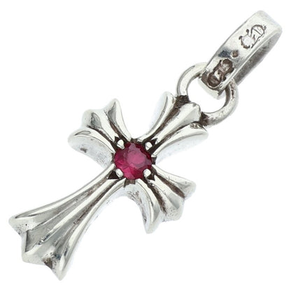 Chrome Hearts CRS Baby Fat Ruby Silver 925 Necklace