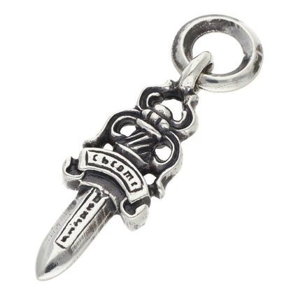 Chrome Hearts #5 Dagger Charm Necklace Silver