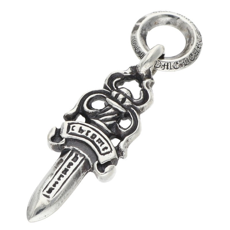 Chrome Hearts #5 Dagger Charm Necklace Silver