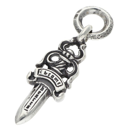 Chrome Hearts #5 Dagger Charm Necklace Silver