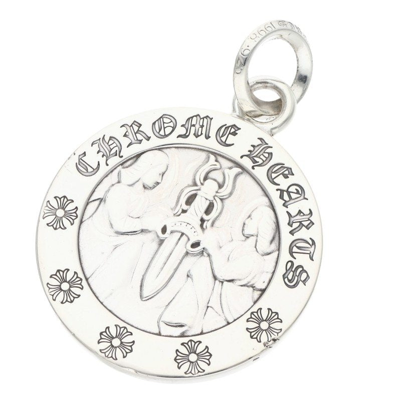 Chrome Hearts Large Angel Medal Charm Silver