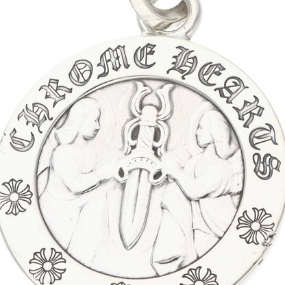 Chrome Hearts Large Angel Medal Charm Silver