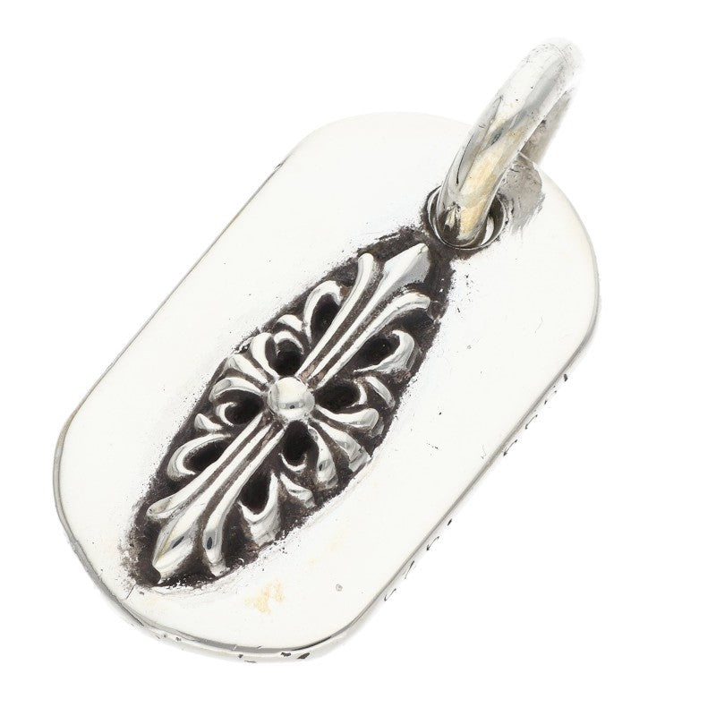 Chrome Hearts Raised Dog Tag Charm Silver