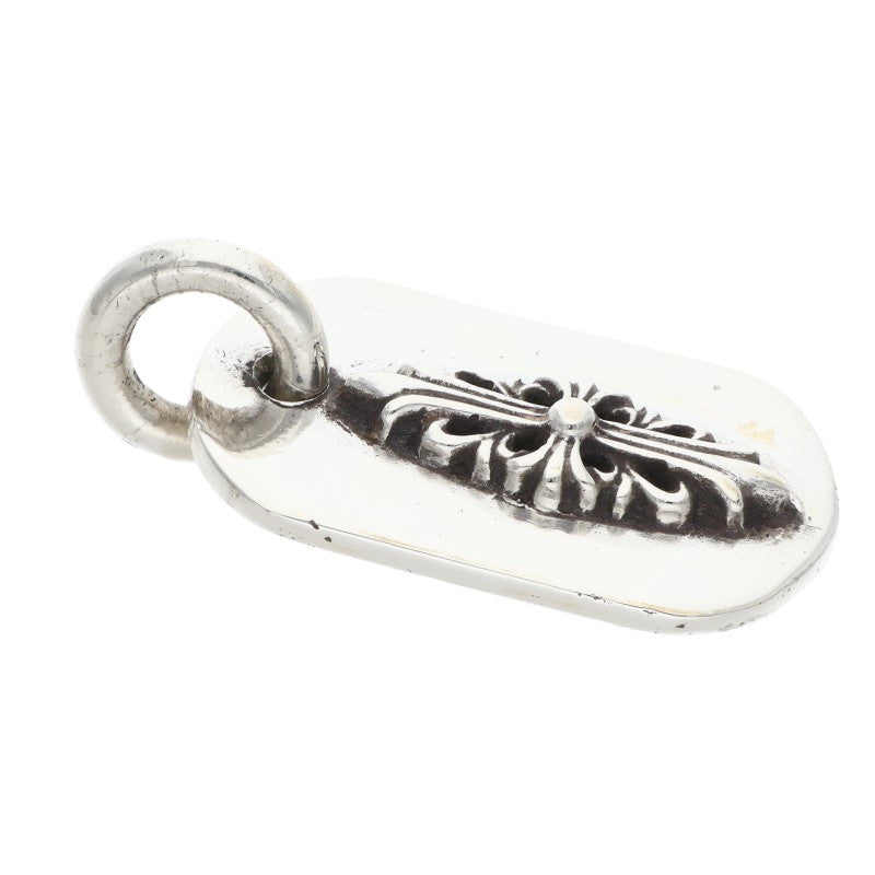 Chrome Hearts Raised Dog Tag Charm Silver