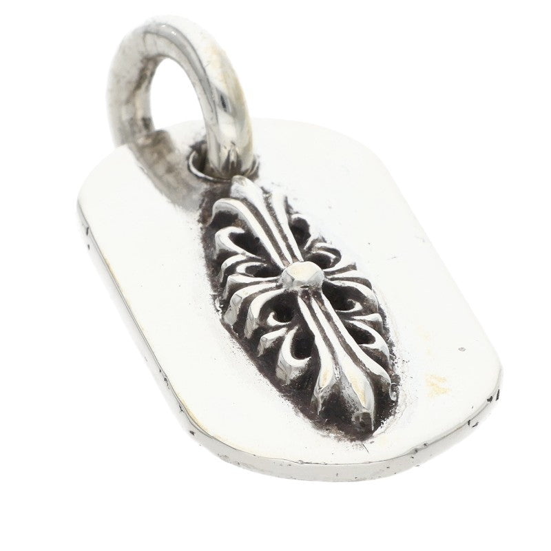 Chrome Hearts Raised Dog Tag Charm Silver