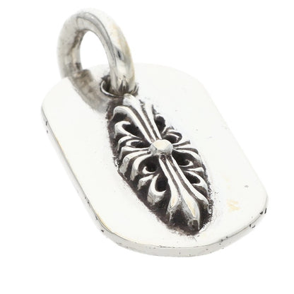 Chrome Hearts Raised Dog Tag Charm Silver
