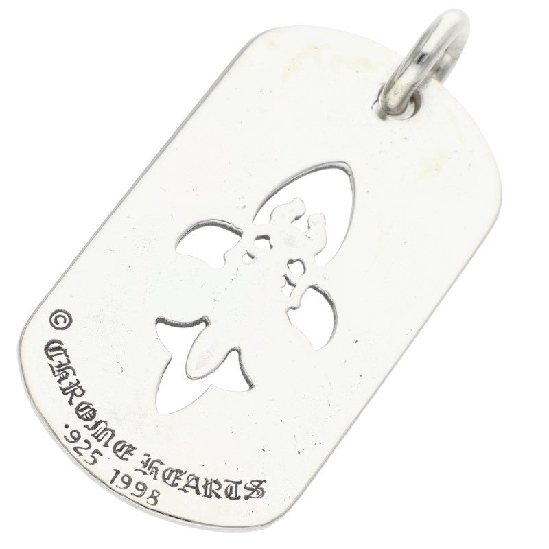 Chrome Hearts Fleur Dagger Large Dog Tag Pendant Size LARGE
