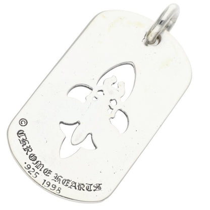 Chrome Hearts Fleur Dagger Large Dog Tag Pendant Size LARGE
