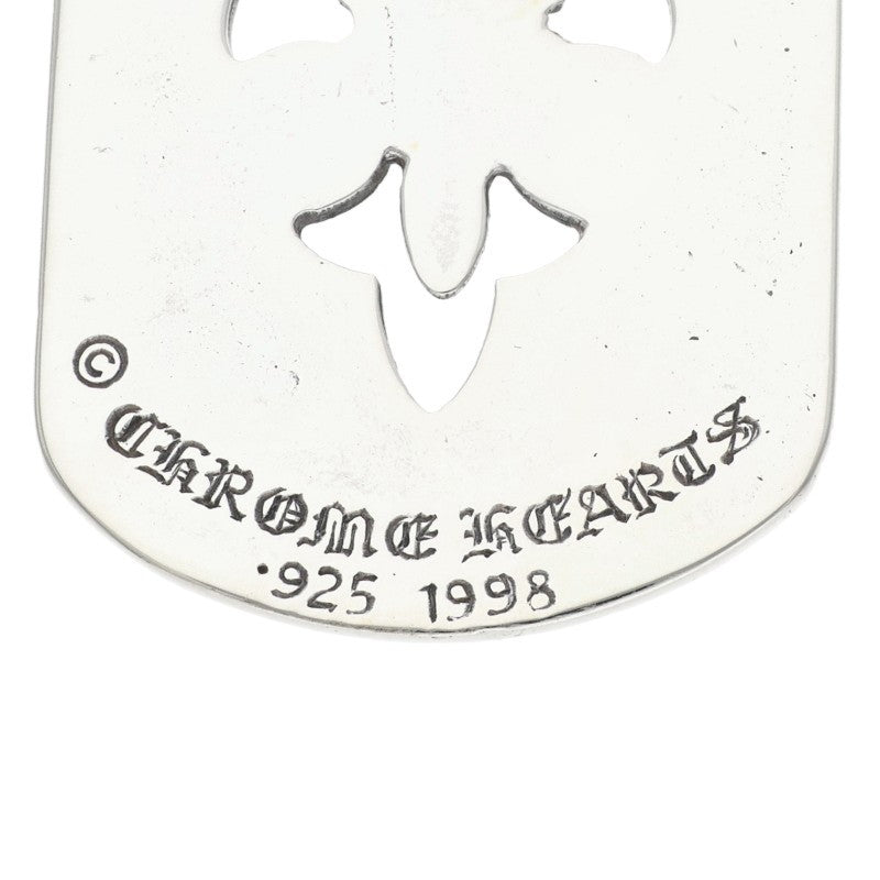 Chrome Hearts Fleur Dagger Large Dog Tag Pendant Size LARGE
