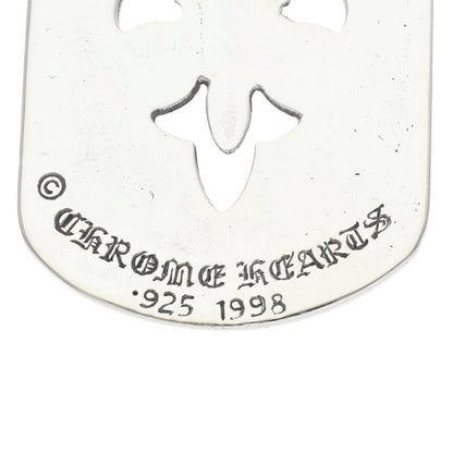 Chrome Hearts Fleur Dagger Large Dog Tag Pendant Size LARGE