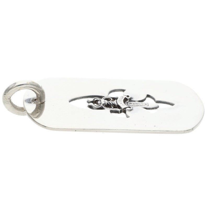 Chrome Hearts Fleur Dagger Large Dog Tag Pendant Size LARGE