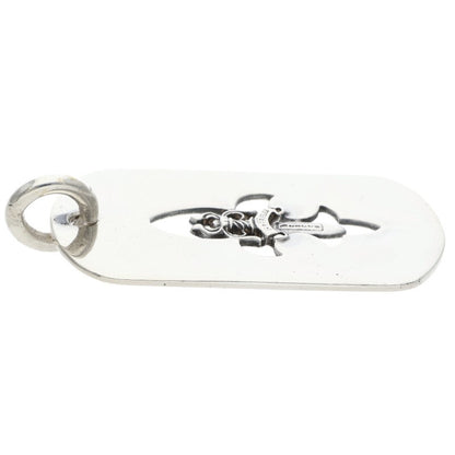 Chrome Hearts Fleur Dagger Large Dog Tag Pendant Size LARGE