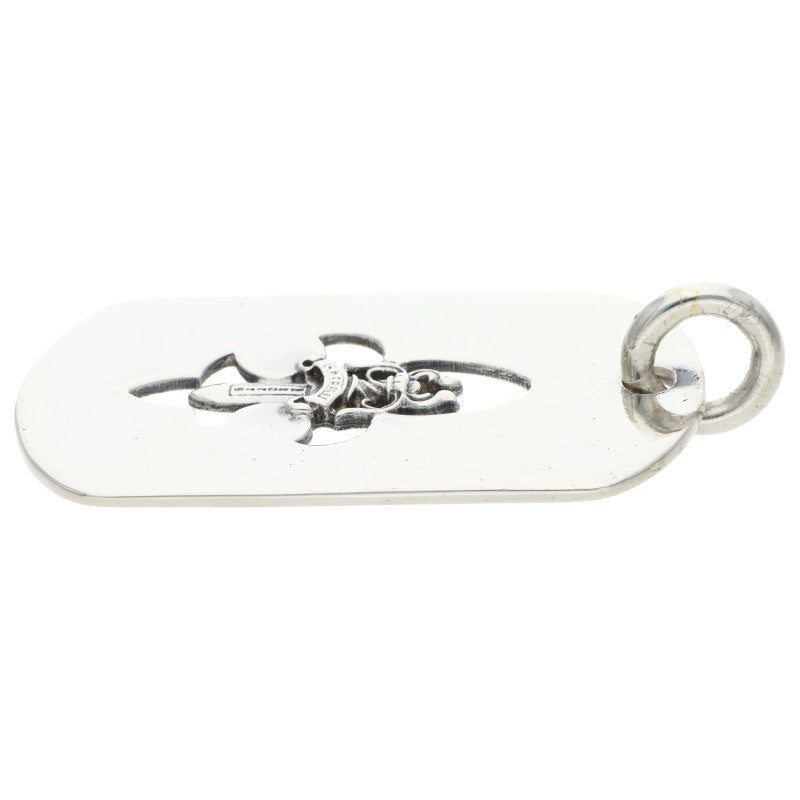 Chrome Hearts Fleur Dagger Large Dog Tag Pendant Size LARGE