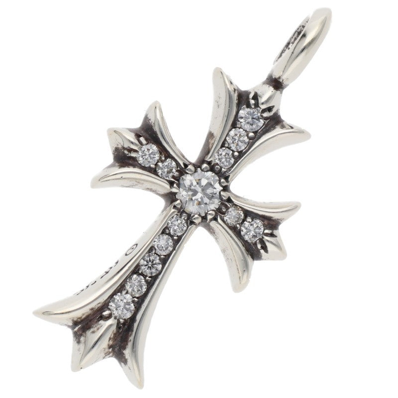 Chrome Hearts Tiny Fat Cross Pave Diamond Pendant