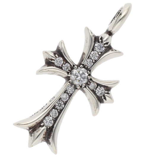 Chrome Hearts Tiny Fat Cross Pave Diamond Pendant