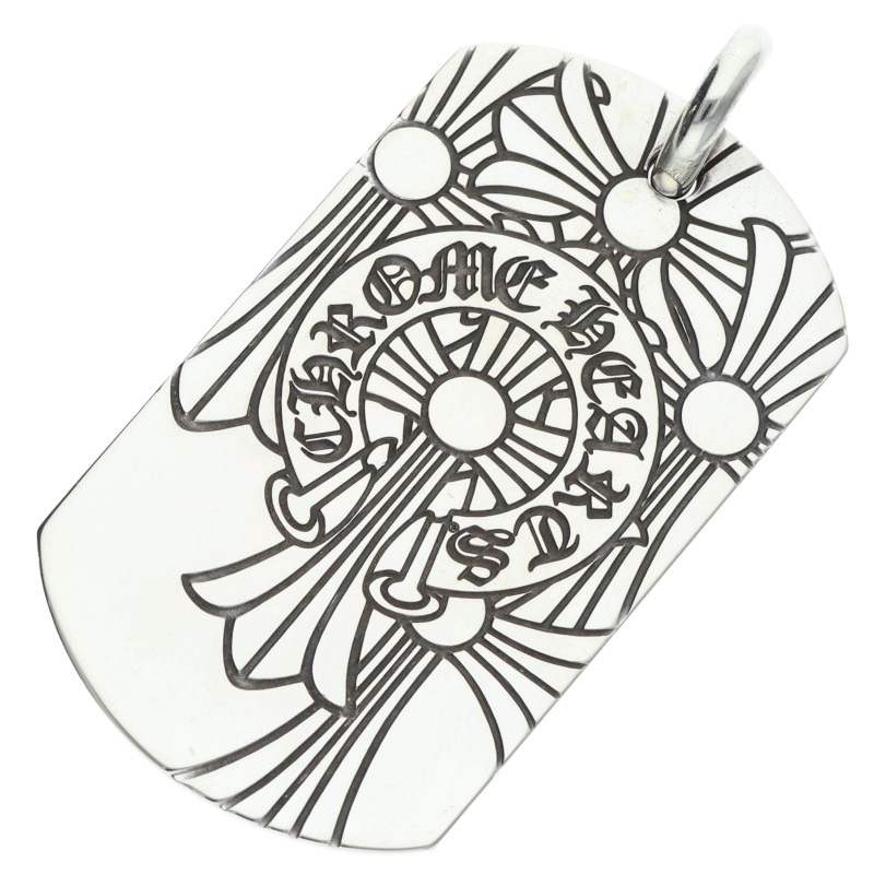 Chrome Hearts God Bless Large Dog Tag Pendant Size ONE SIZE