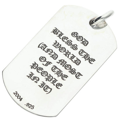 Chrome Hearts God Bless Large Dog Tag Pendant Size ONE SIZE