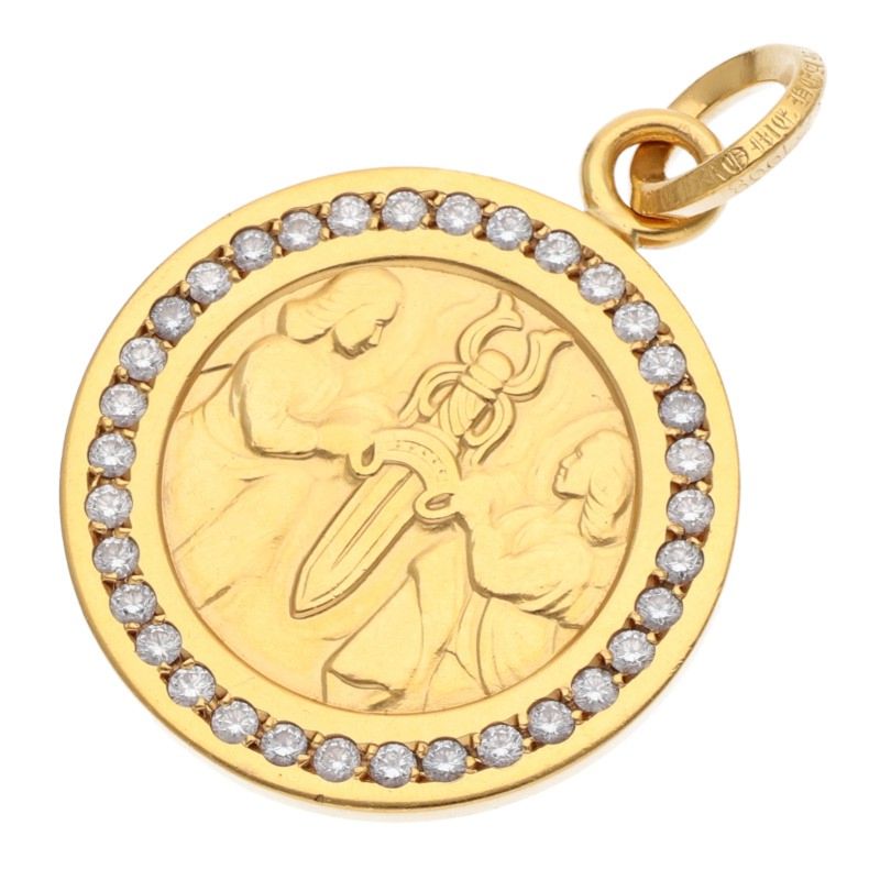 Chrome Hearts 22K Angel Medal Diamond Pendant Size ONE SIZE
