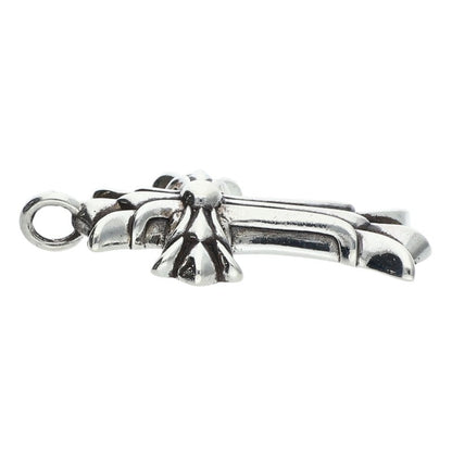 Chrome Hearts Double CH Cross Silver Charm Size ONE SIZE