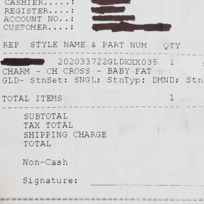 Chrome Hearts 22K Babyfat Diamond Charm