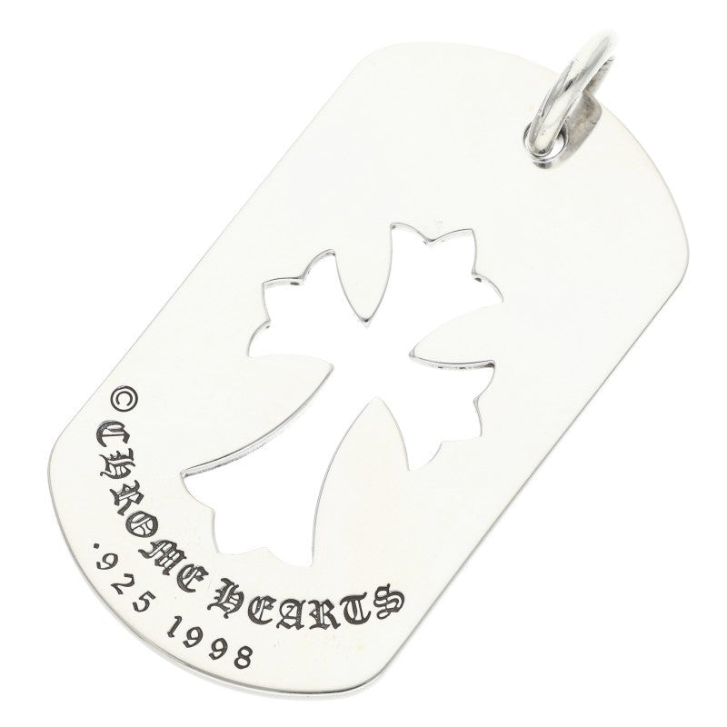 Chrome Hearts LRG CO CRS Dog Tag 925 Silver Necklace