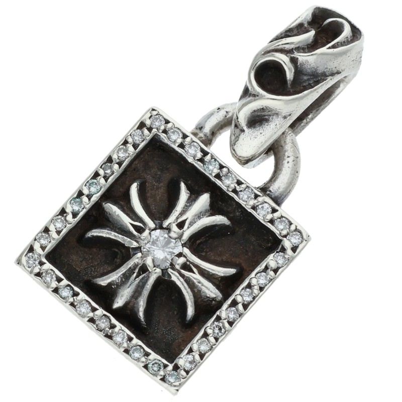 Chrome Hearts Framed CH Plus Diamond Charm Size ONE SIZE
