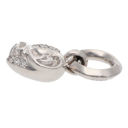 Chrome Hearts 18K Pave Diamond White Gold Heart Charm
