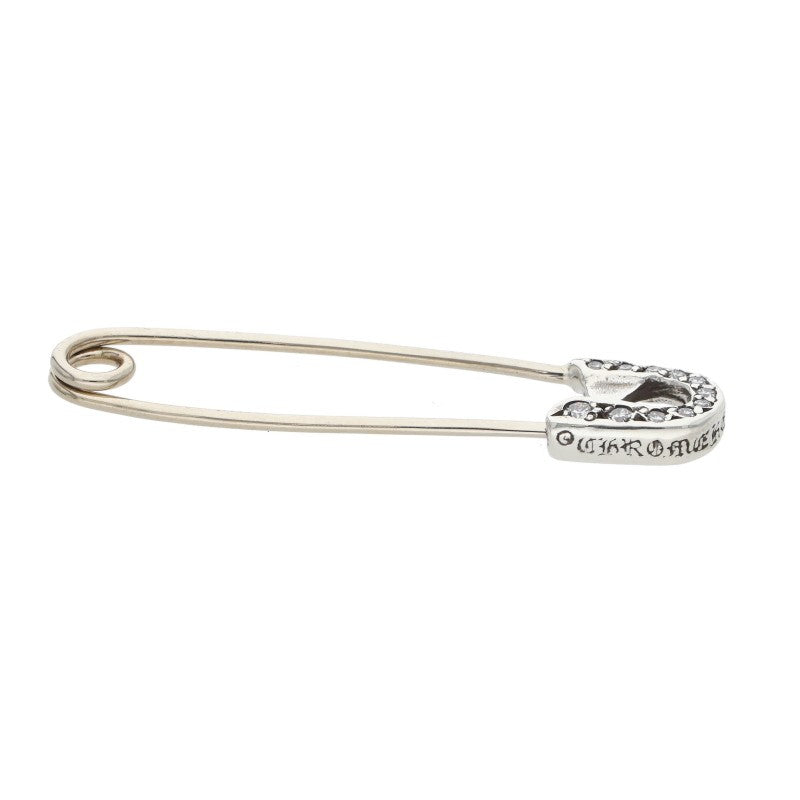 Chrome Hearts Safety Pin S PAVE Pendant Silver Size ONE SIZE