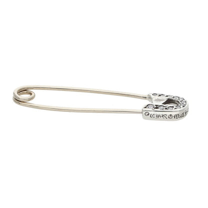 Chrome Hearts Safety Pin S PAVE Pendant Silver Size ONE SIZE