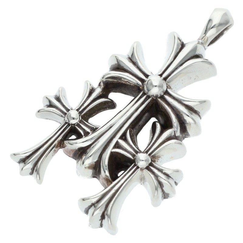 Chrome Hearts Triple Small CH Cross Pendant Size ONE SIZE