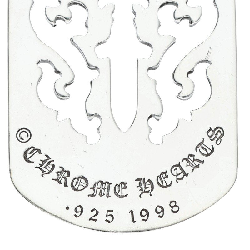 Chrome Hearts Large Dagger Cutout Dog Tag Necklace