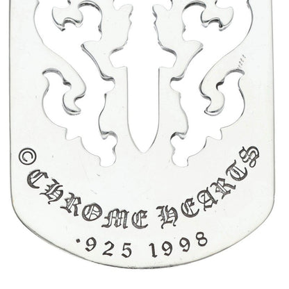 Chrome Hearts Large Dagger Cutout Dog Tag Necklace