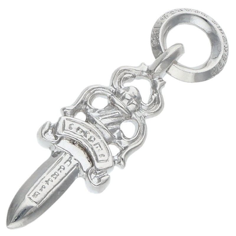 Chrome Hearts 18K #5 Dagger Pave Emerald Necklace