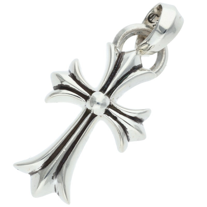 Chrome Hearts Small CH Cross W Bale Silver Necklace