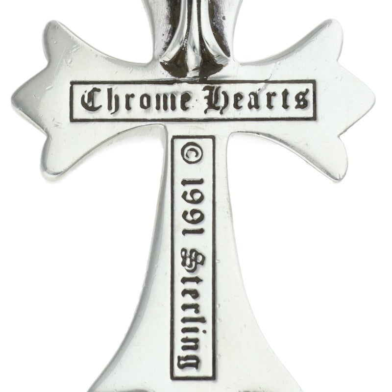 Chrome Hearts Small CH Cross W Bale Silver Necklace
