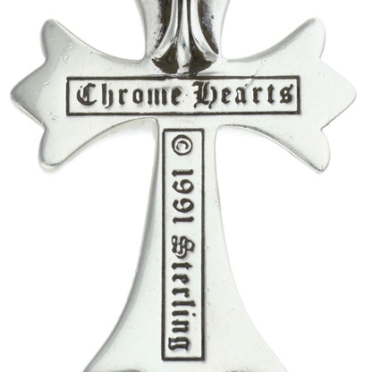 Chrome Hearts Small CH Cross W Bale Silver Necklace