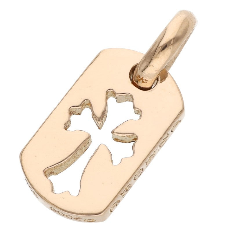 Chrome Hearts 22K Yellow Gold Tiny Cutout Cross Tag Charm