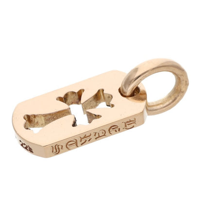 Chrome Hearts 22K Yellow Gold Tiny Cutout Cross Tag Charm