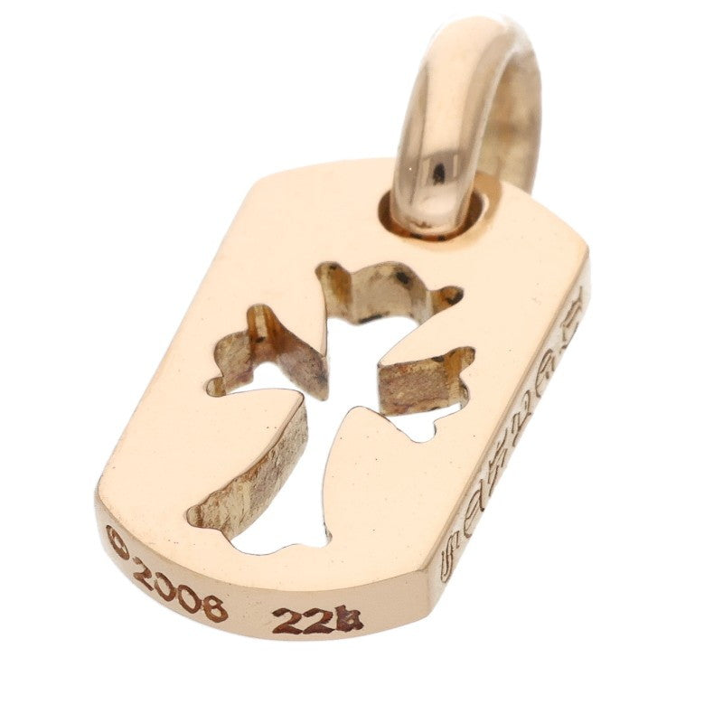 Chrome Hearts 22K Yellow Gold Tiny Cutout Cross Tag Charm