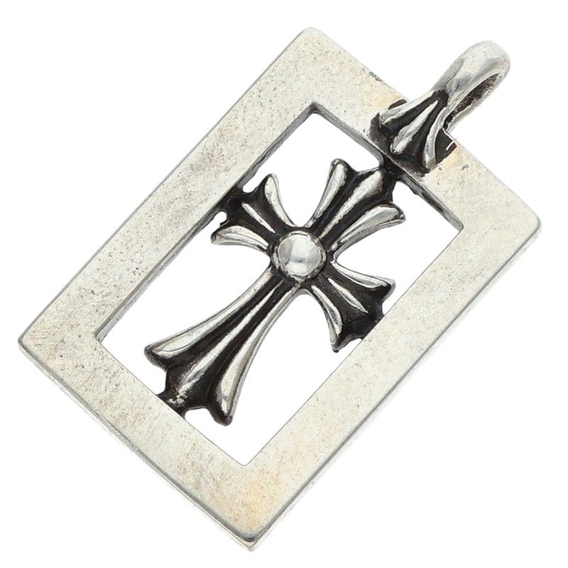 Chrome Hearts FRMD OPN BBYFAT Framed Open Charm Silver