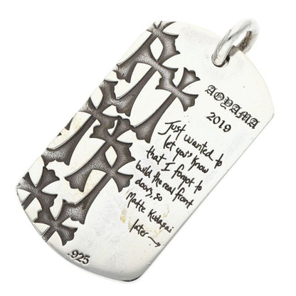 Chrome Hearts 925 Silver Aoyama Ltd Dog Tag Necklace Size ONE SIZE