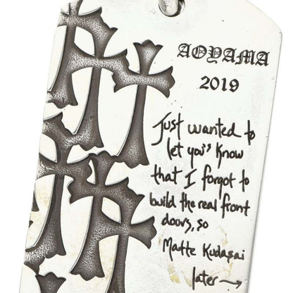 Chrome Hearts 925 Silver Aoyama Ltd Dog Tag Necklace Size ONE SIZE