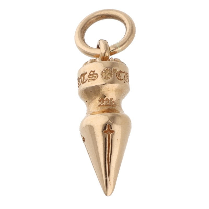 Chrome Hearts 22K SPIKE CHARM Yellow Gold Necklace Top