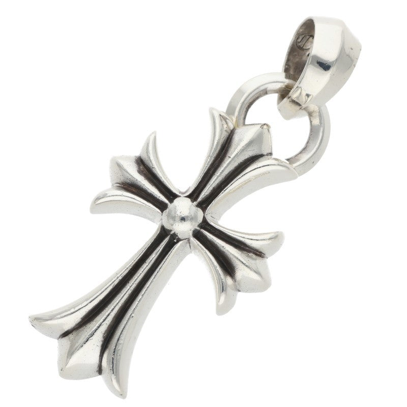 Chrome Hearts Small CH Cross W Bale Silver Necklace